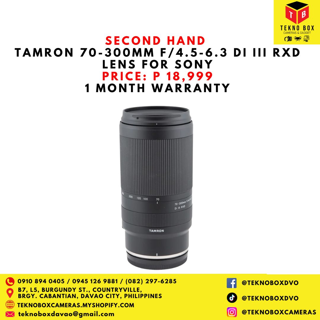 Tamron 70-300mm F/4.5-6.3 Di III RXD Lens for Sony