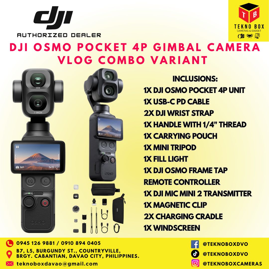 DJI Osmo Pocket 4P Gimbal Camera (Vlog Combo)