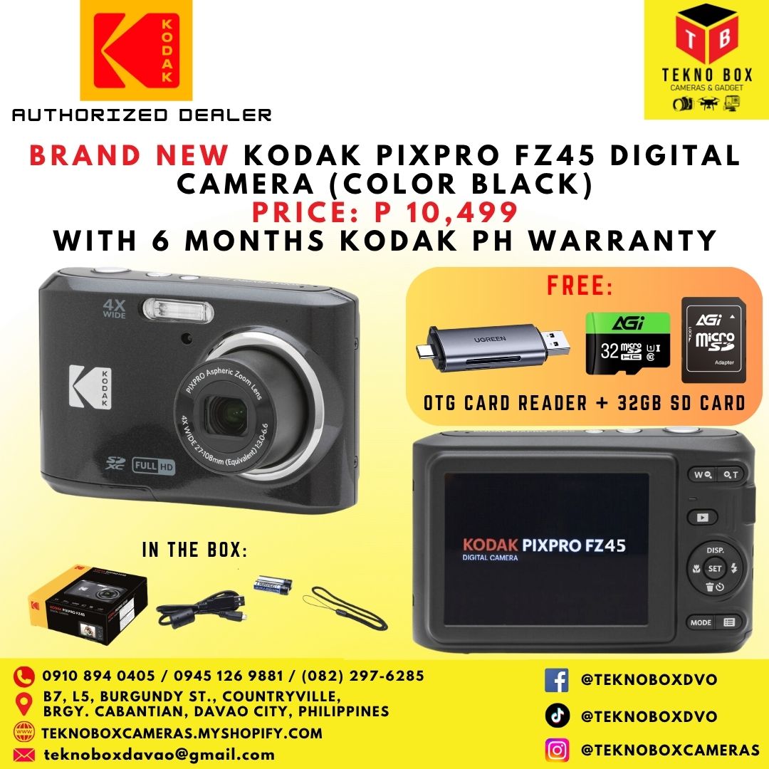 Kodak Pixpro FZ45 Compact Point & Shoot Digital Camera (Color Black)