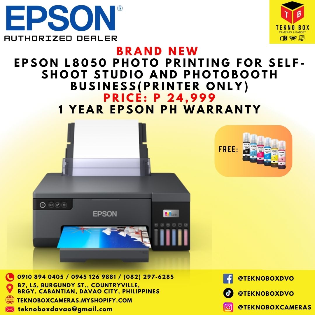 Epson L8050 Photo Printing for Self-Shoot and Photobooth Business (Printer Only)