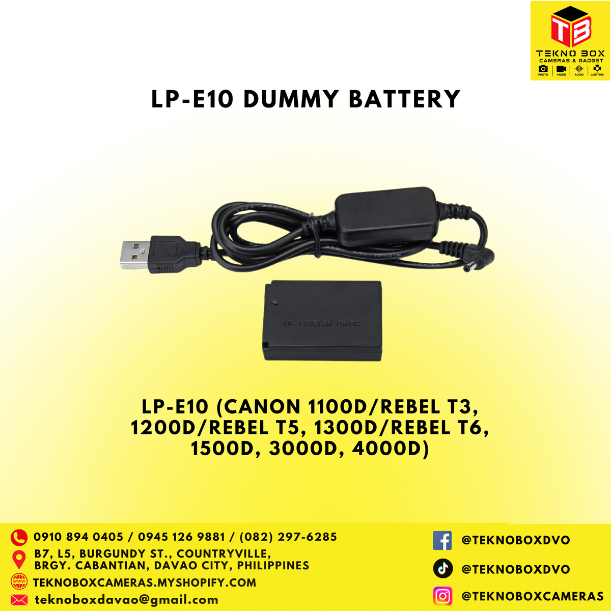 LP-E10 Dummy Battery