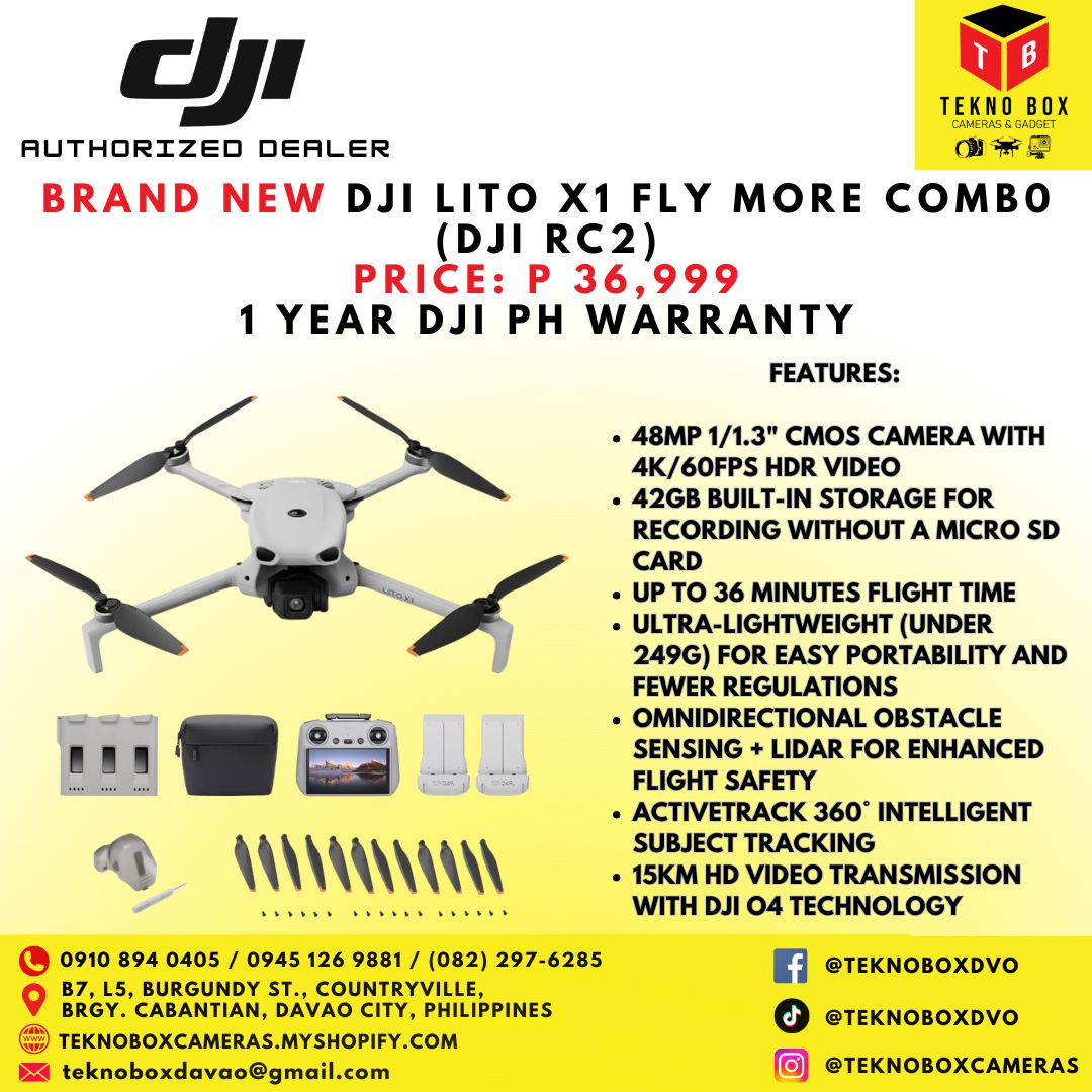 DJI Lito X1 Fly More Combo With DJI RC 2