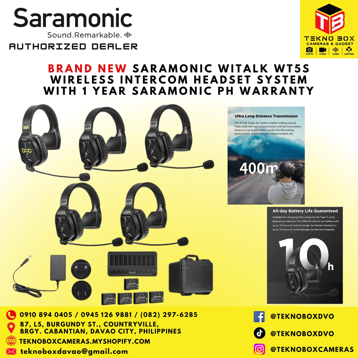 Saramonic WiTalk WT5S 5-Person Wireless Intercom System
