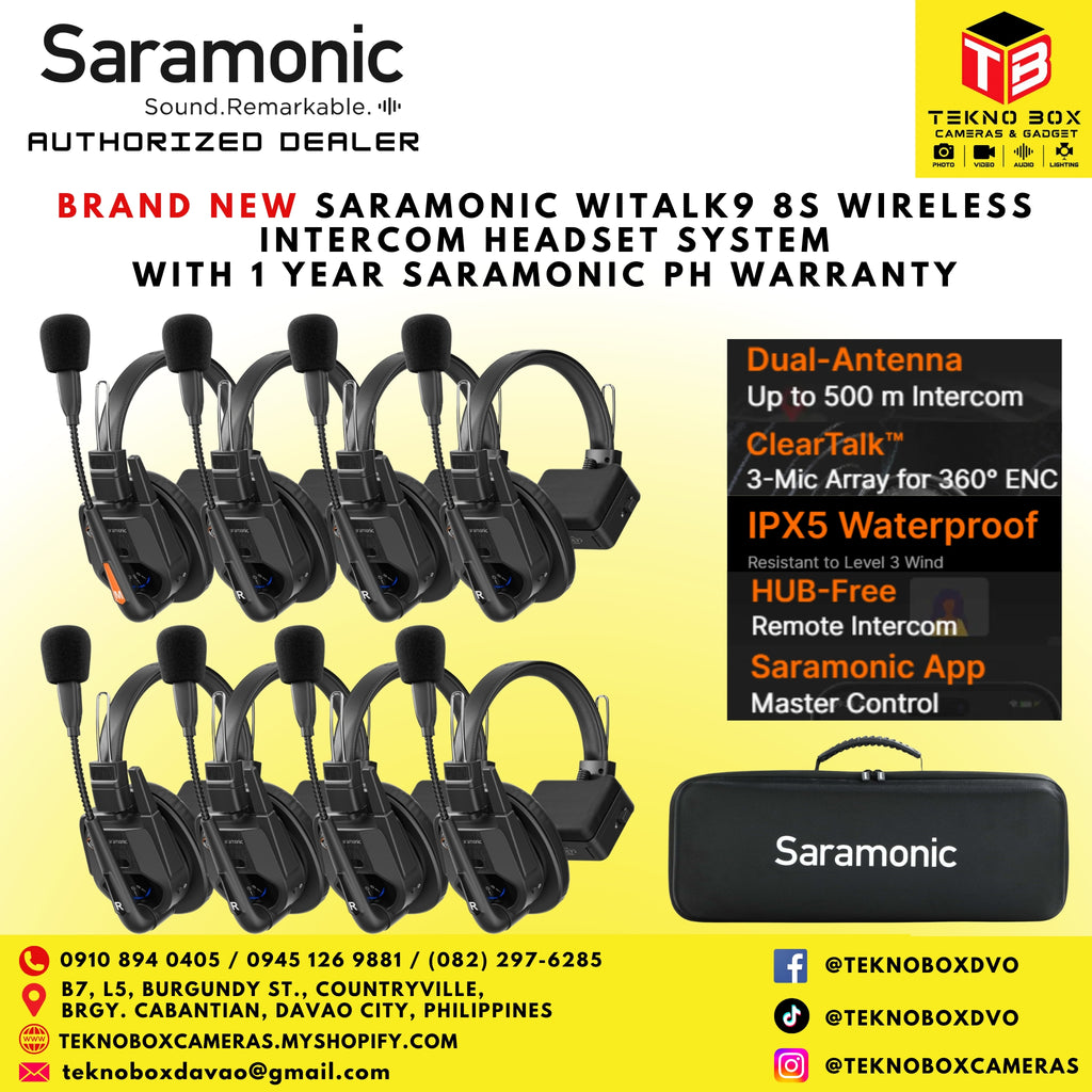 Saramonic WiTalk9 8S 8-Person Wireless Intercom Headset System
