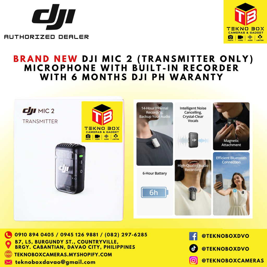 DJI Mic 2 Wireless Microphone With Built-In Recorder (Transmitter Only)