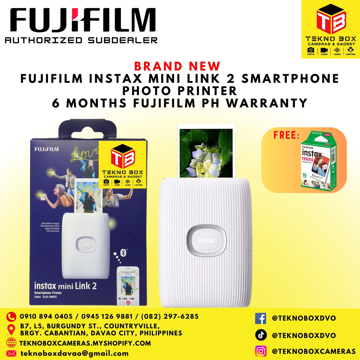 Fujifilm Instax Mini Link 2 Smartphone Instant Photo Printer