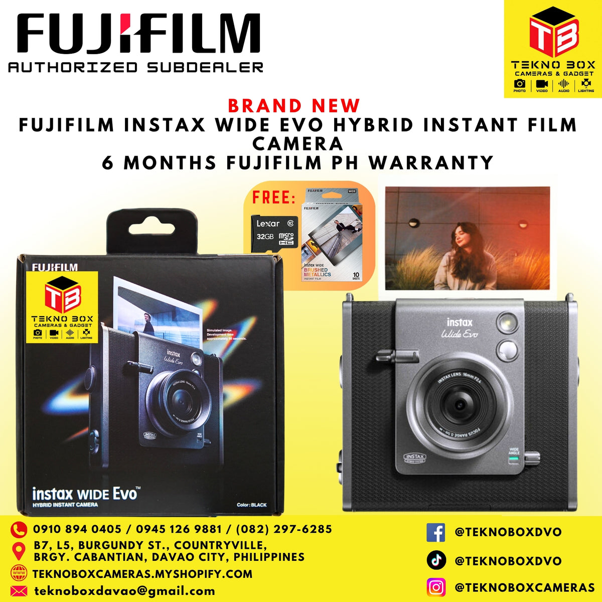 Fujifilm Instax Wide Evo Hybrid Instant Film Camera