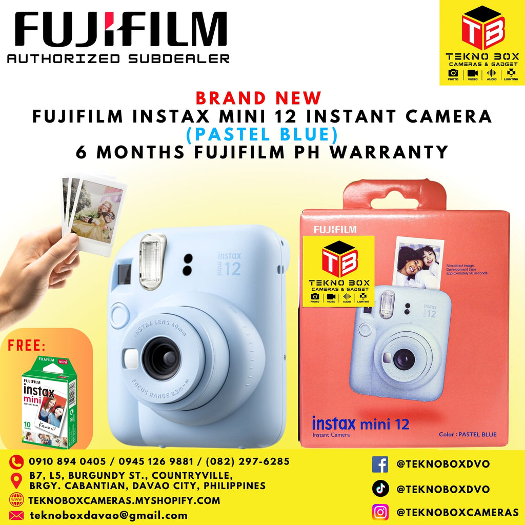 Fujifilm Instax Mini 12 Instant Camera With Instax Mini Film 10s White