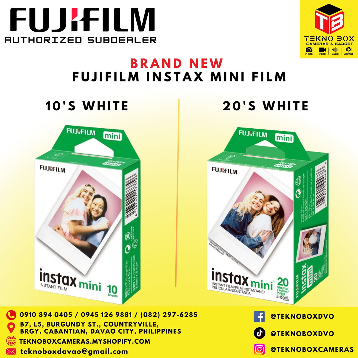 Fujifilm Instax Mini Film 10's White