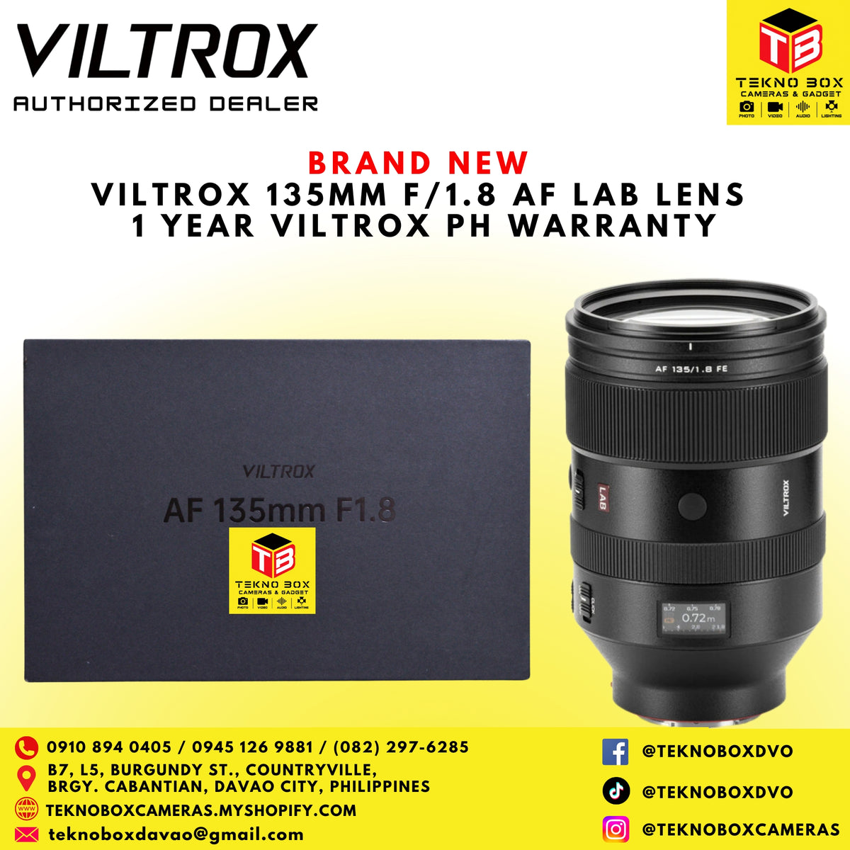Viltrox 135mm F/1.8 AF LAB Lens (For Sony FE/E Mount)