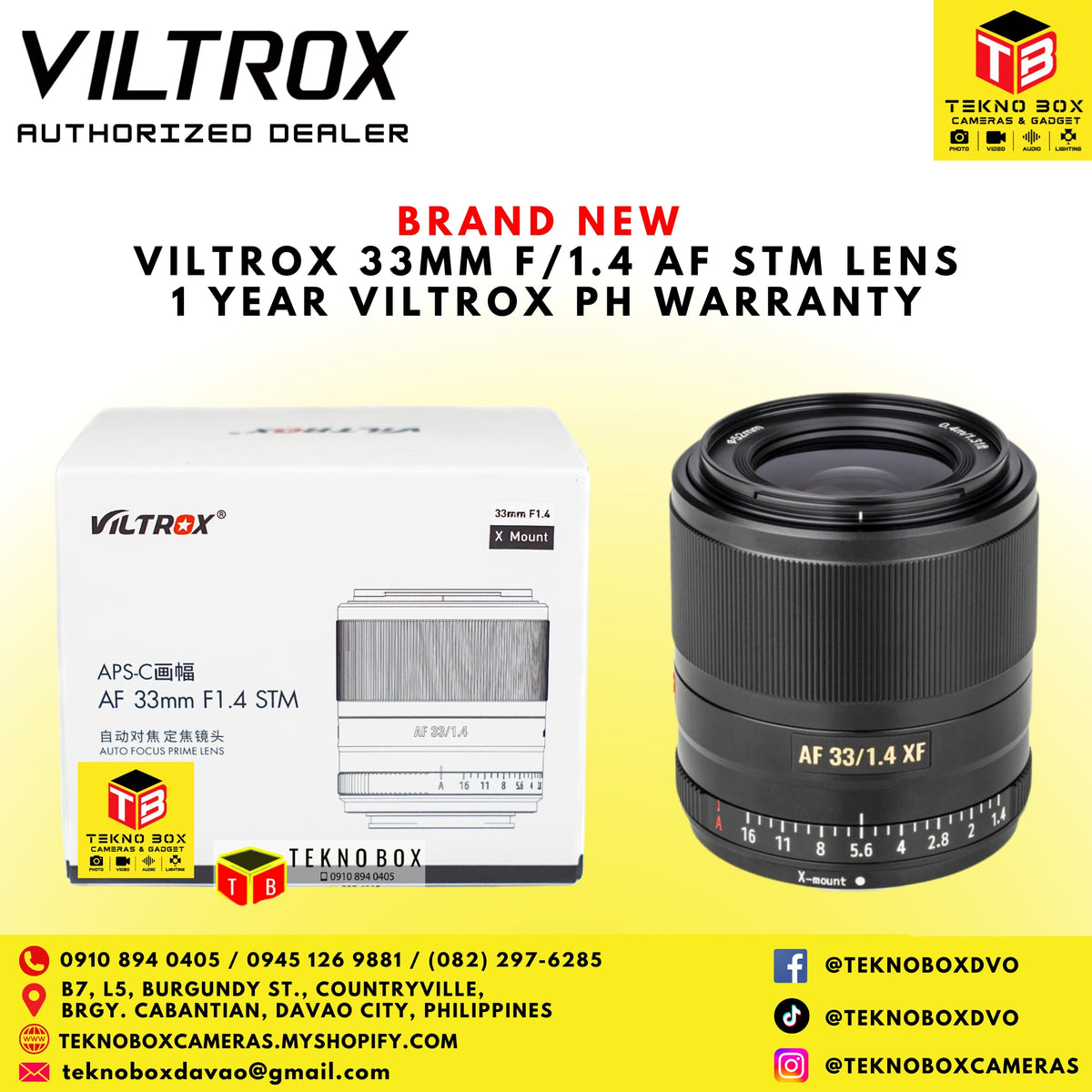 Viltrox 33mm f/1.4 STM Lens