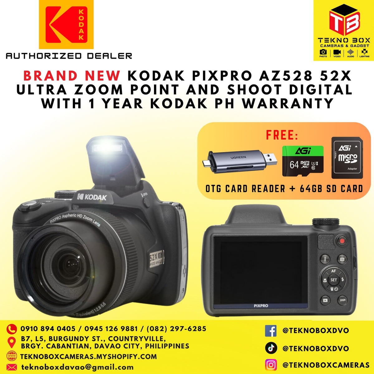 Kodak Pixpro AZ528 52X Ultra Zoom Point and Shoot Digital Camera