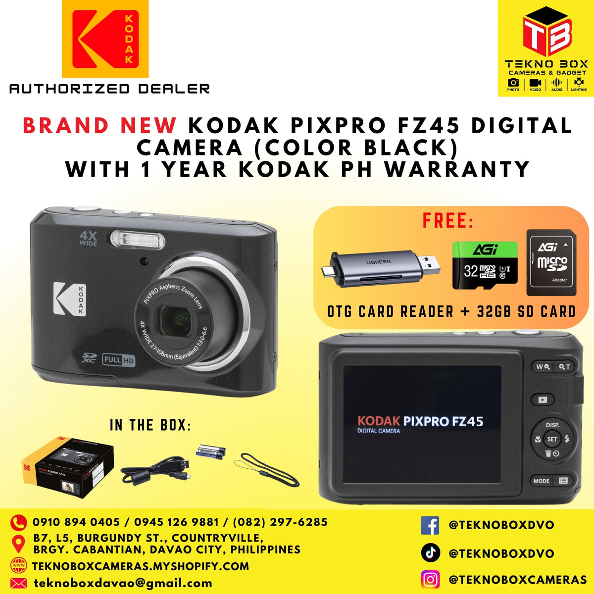 Kodak Pixpro FZ45 Compact Point & Shoot Digital Camera