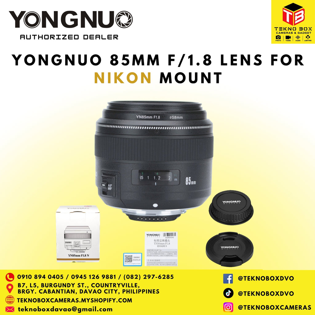 Yongnuo 85mm F/1.8 Lens (For Nikon Mount)