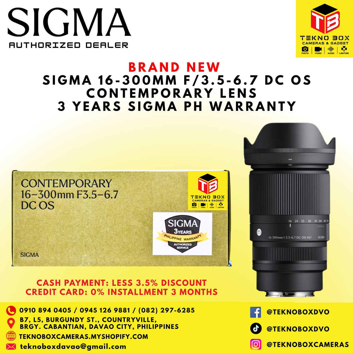 Sigma 16-300mm F/3.5-6.7 DC OS Contemporary Lens