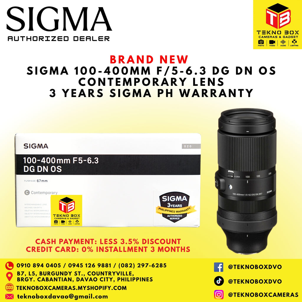 Sigma 100-400mm f/5-6.3 DG DN OS Contemporary Lens