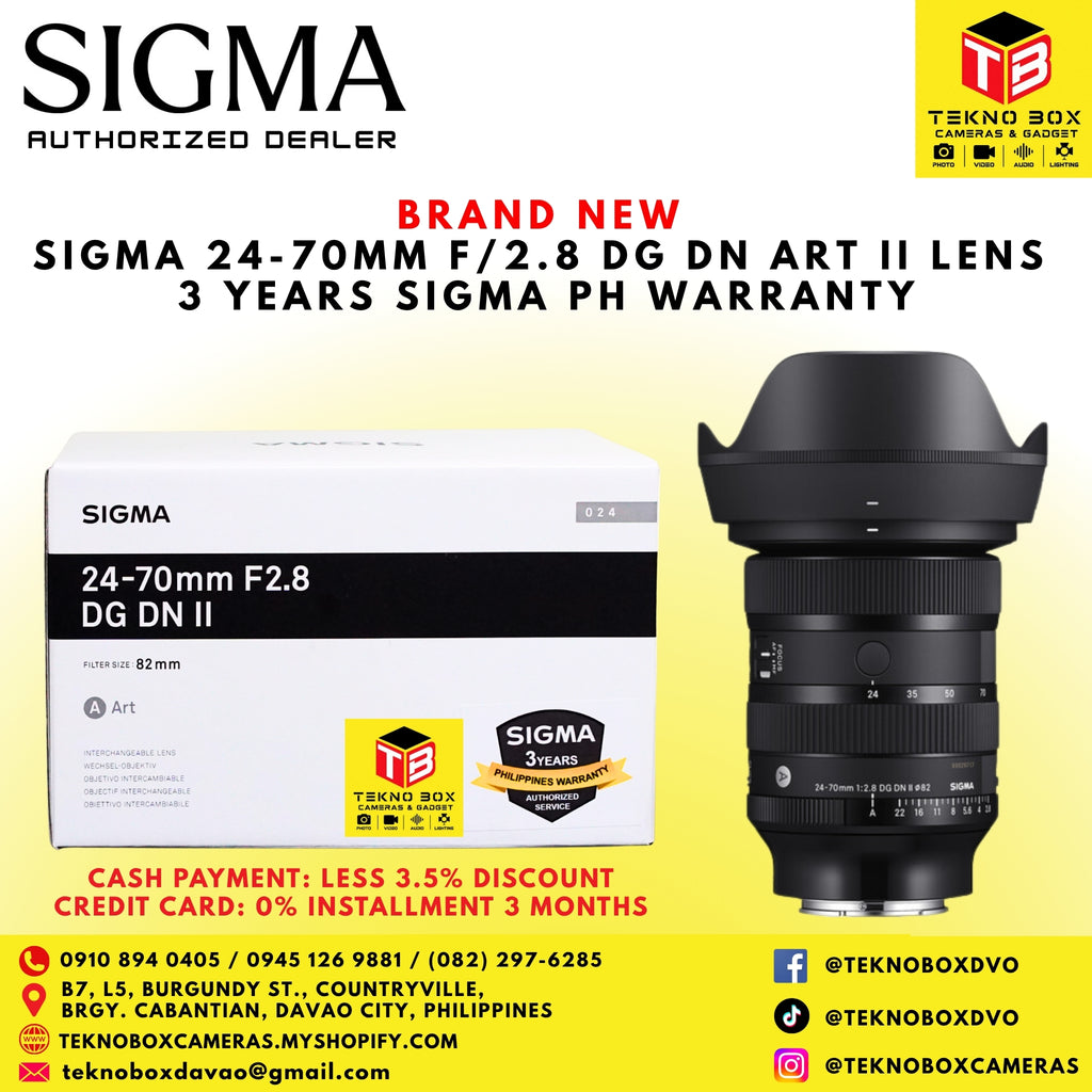 Brand New Sigma 24-70mm F/2.8 DG DN Art II Lens