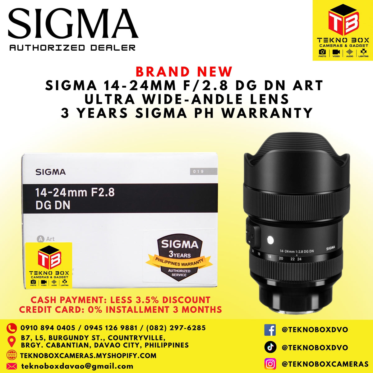Sigma 14-24mm F/2.8 DG DN Art Ultra Wide-Angle Lens