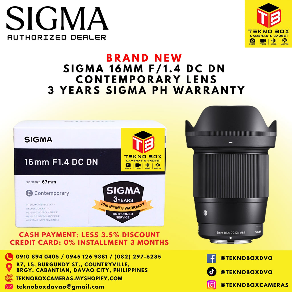 Sigma 16mm F/1.4 DC DN Contemporary Lens