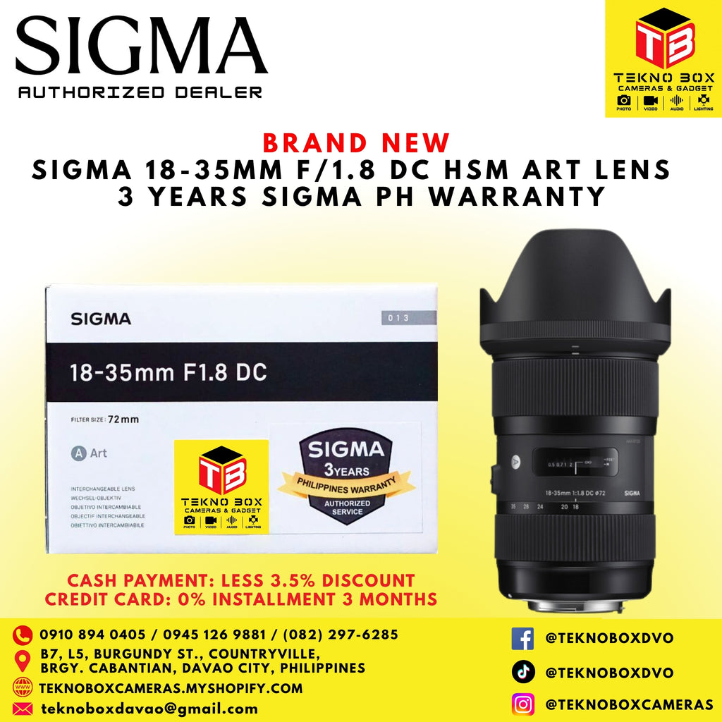 Sigma 18-35mm F/1.8 DC HSM Art Lens