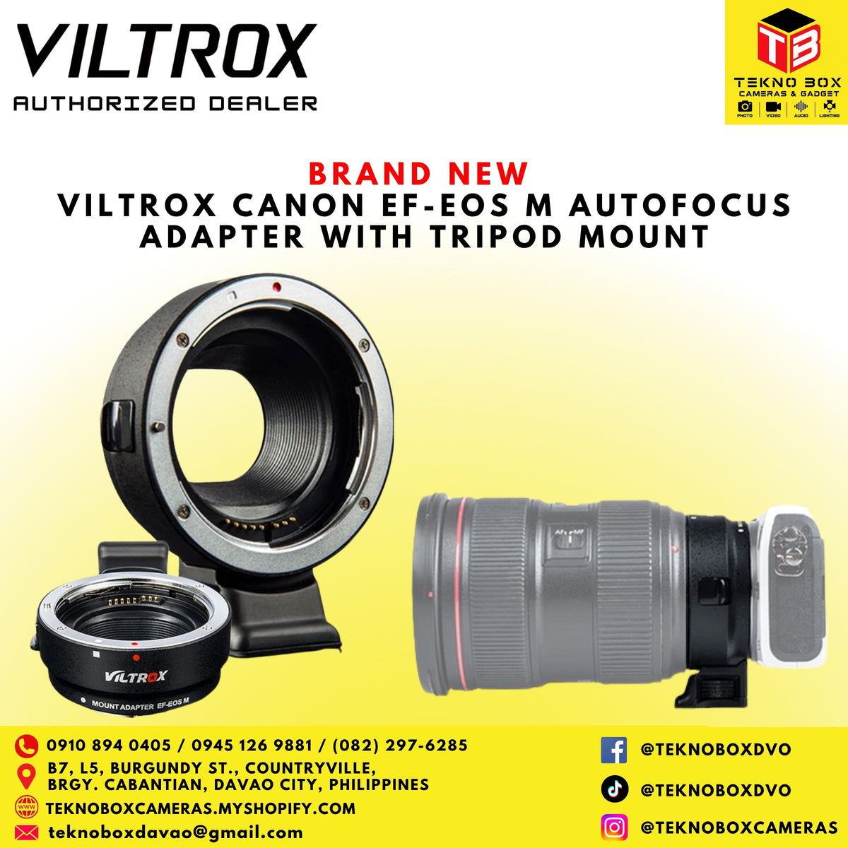 Viltrox Canon EF-EOS M Autofocus Adapter With Tripod Mount