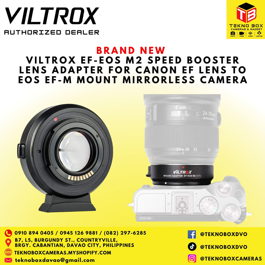 VILTROX EF-EOS M2 Speed Booster Lens Adapter  (For Canon EF Lens to EOS EF-M Mount Mirrorless Camera)
