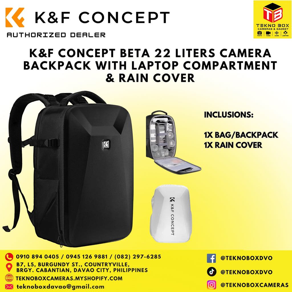 Brand New K&F Concept Beta 22 Liters Camera Backpack With Laptop Compartment & Rain Cover