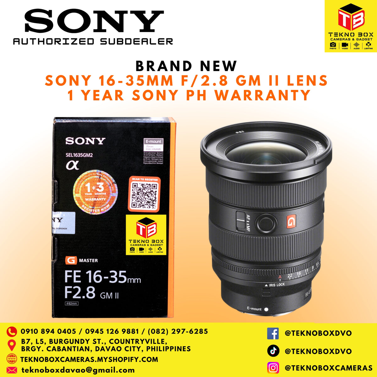 Sony 16-35mm F/2.8 GM II Lens