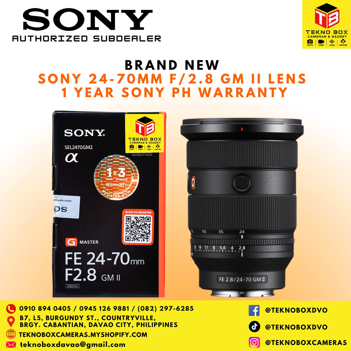 Sony 24-70mm F/2.8 GM II Lens