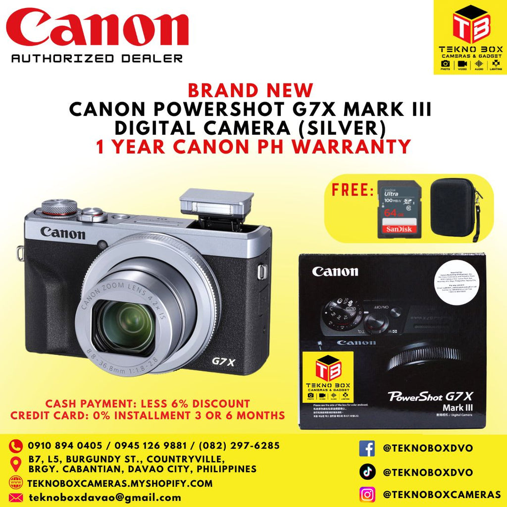 Canon PowerShot G7X Mark III Compact Digital Camera (Silver)