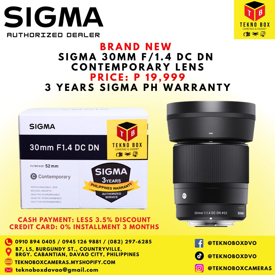 Sigma 30mm F/1.4 DC DN Contemporary Lens