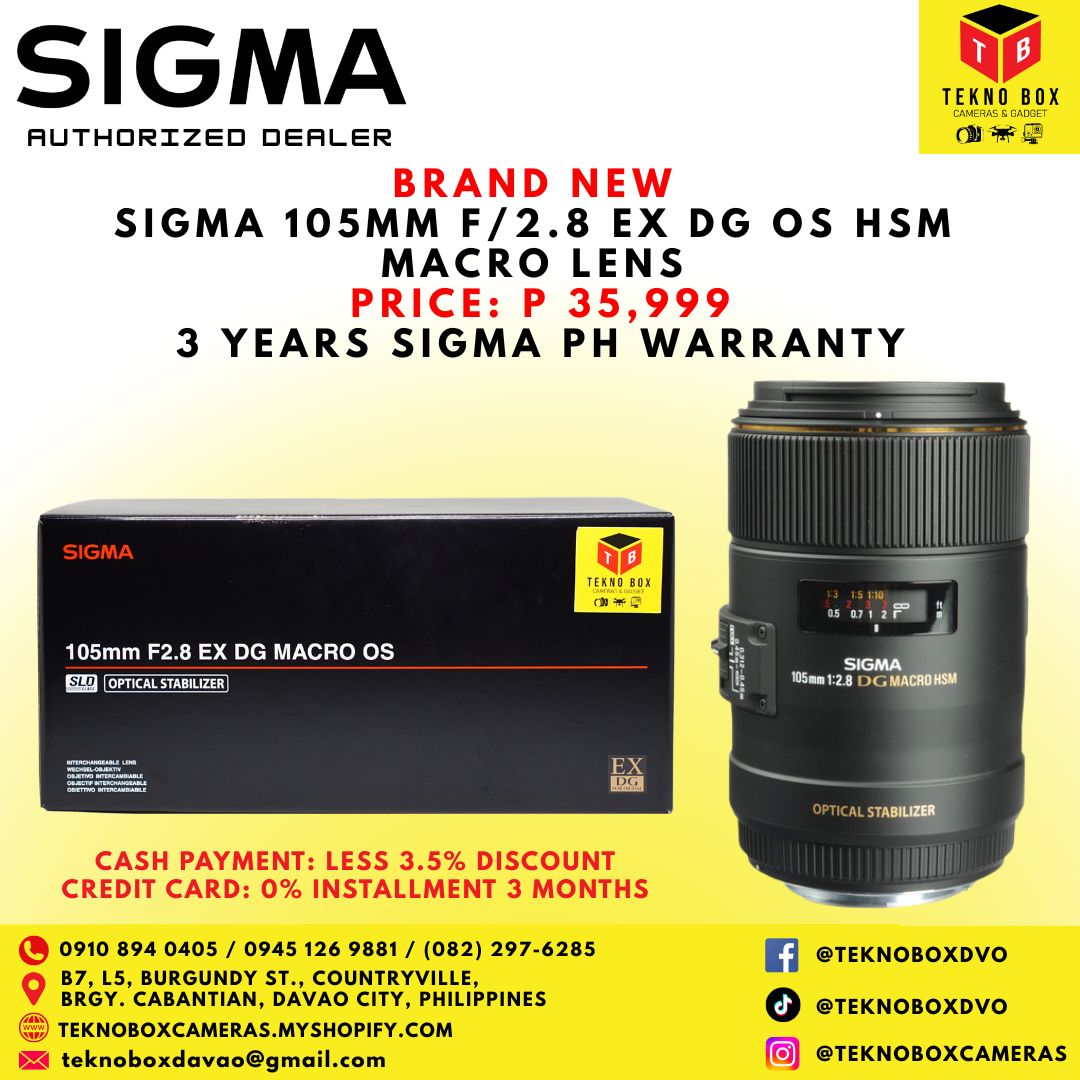 Sigma 105mm F/2.8 EX DG OS HSM Macro Lens