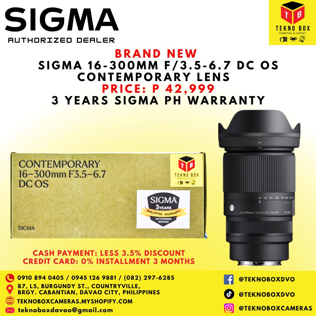 Sigma 16-300mm F/3.5-6.7 DC OS Contemporary Lens