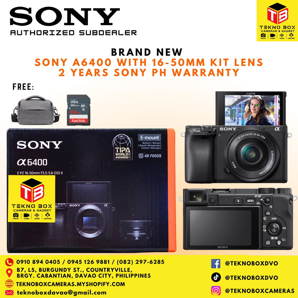 Sony A6400 with 16-50mm kit lens