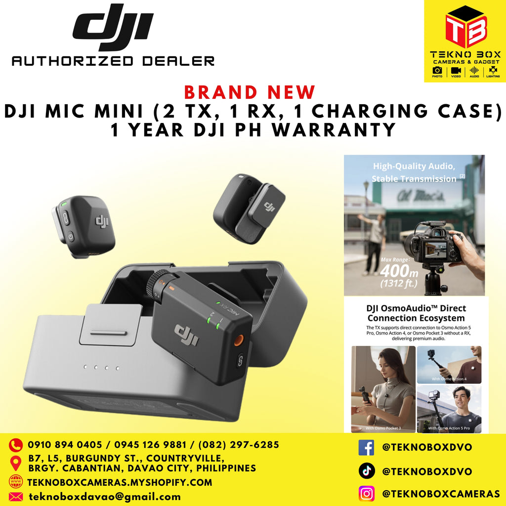 DJI Mic Mini Wireless Microphone (2 TX, 1 RX, 1 Charging Case)