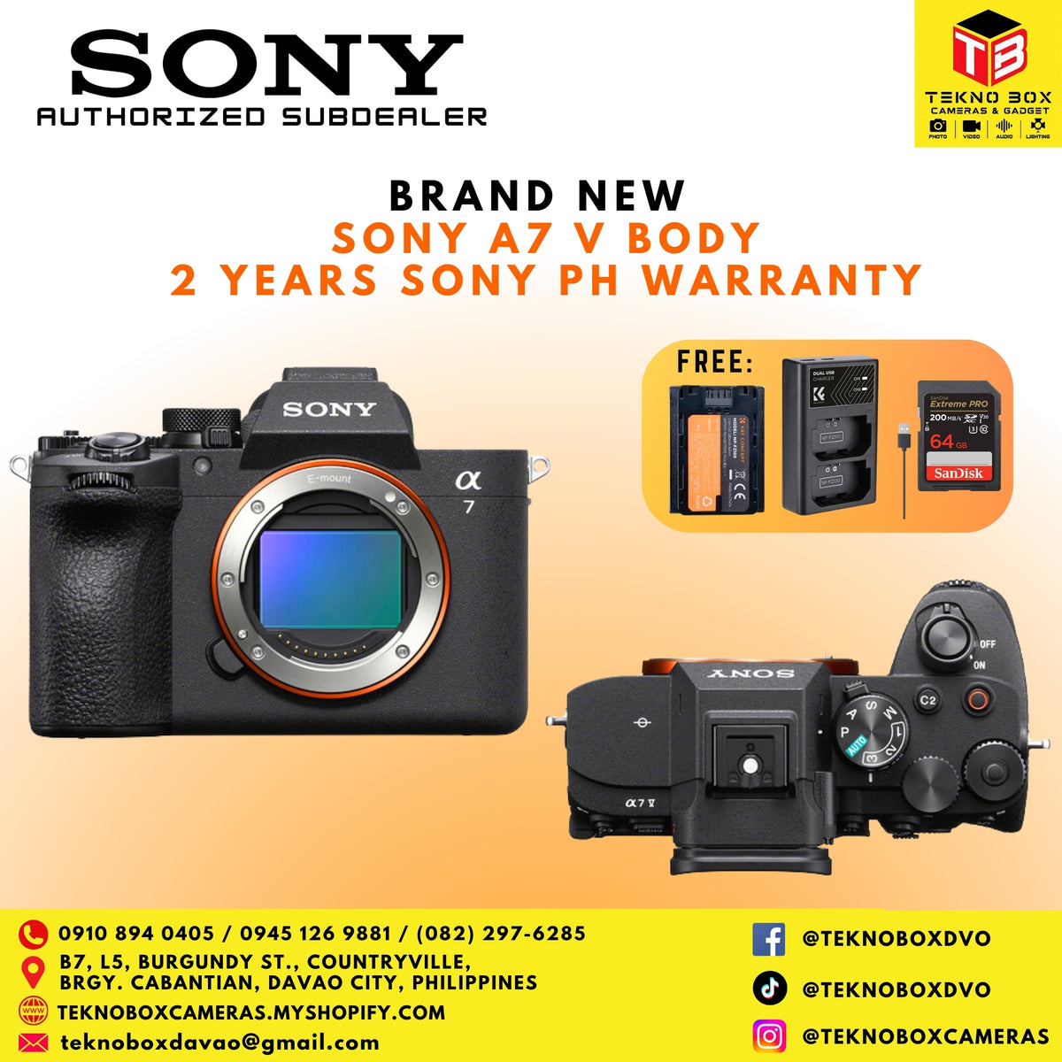 Brand New Sony A7 V (Body)