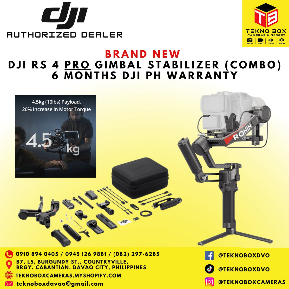 DJI RS 4 Pro Gimbal Stabilizer (Combo)