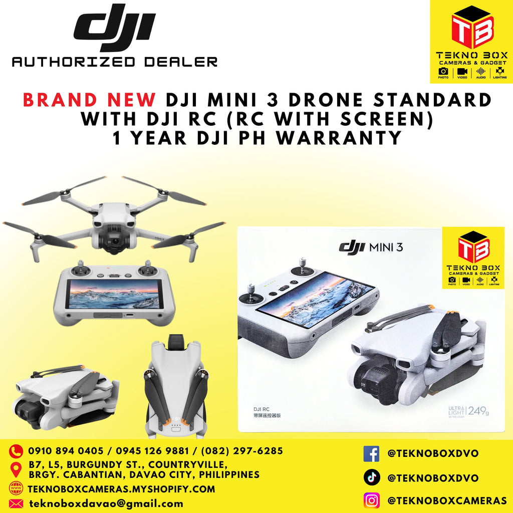 DJI Mini 3 Drone Standard With DJI RC (Remote Controller With Screen)