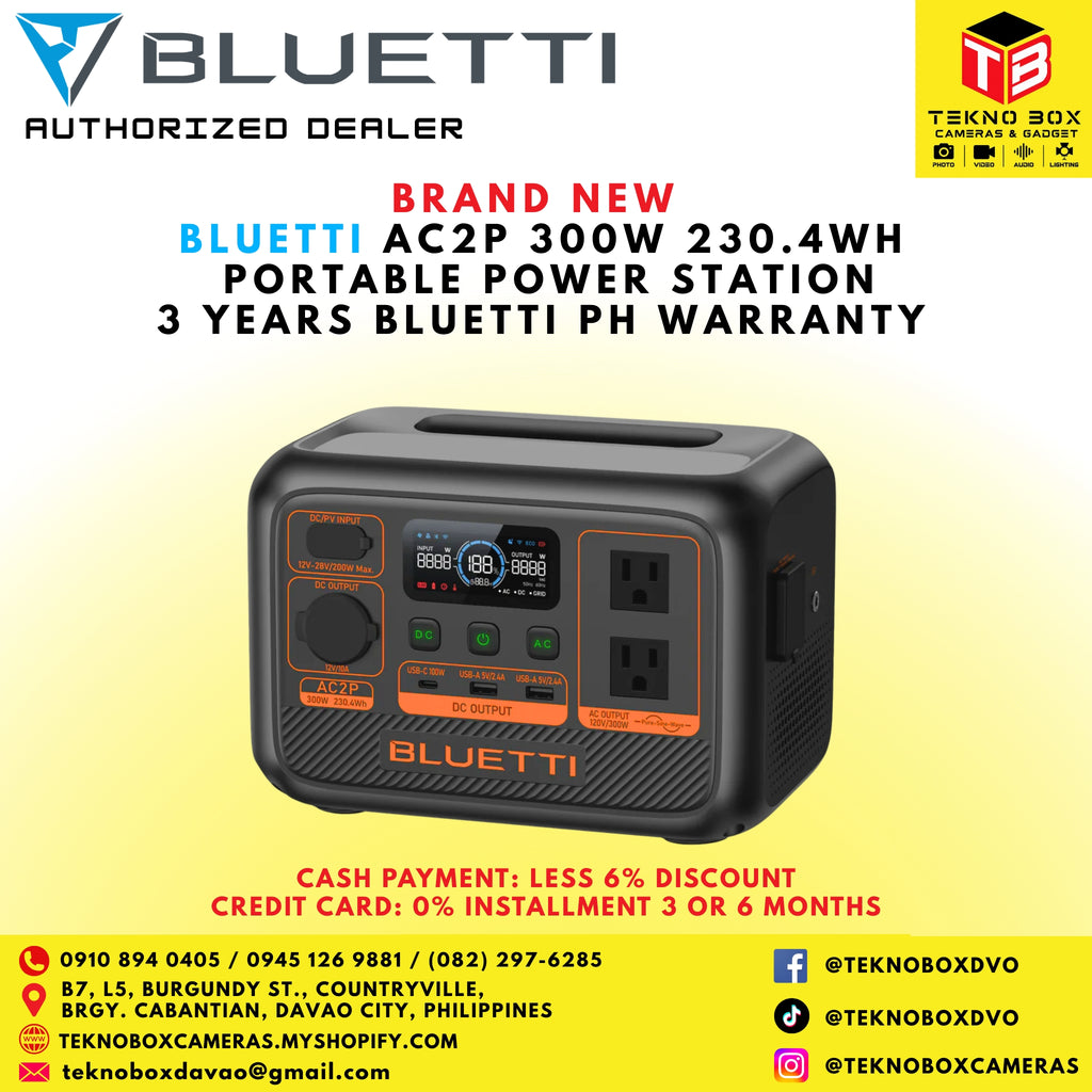 Bluetti AC2P 300W 230.4WH Portable Power Station