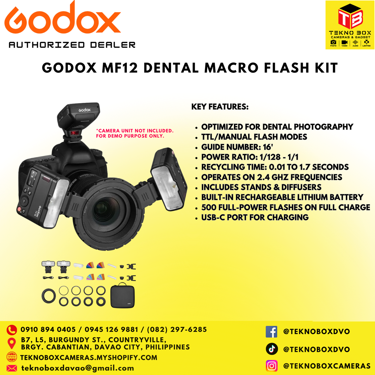 Godox MF12 Dental Macro Flash Kit