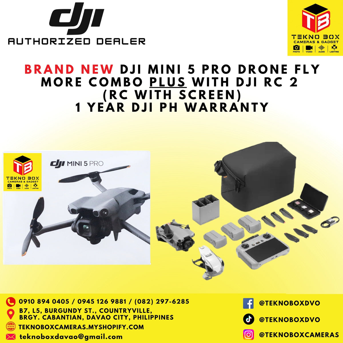 DJI Mini 5 Pro Drone Fly More Combo PLUS With DJI RC 2 (RC With Screen)