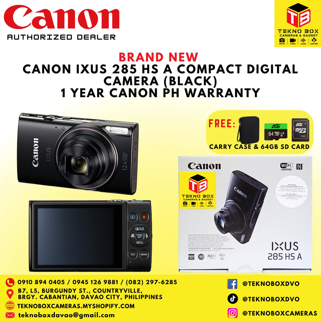 Canon IXUS 285 HS Digital Camera (Black)