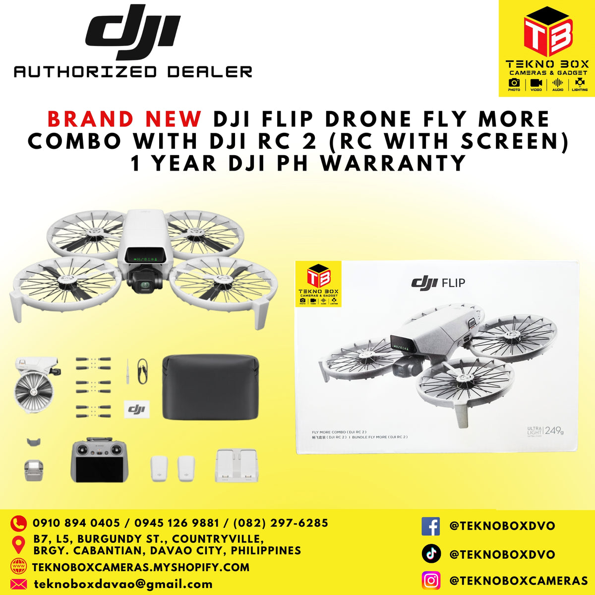 DJI Flip Drone Fly More Combo With DJI RC 2 (RC With Screen)