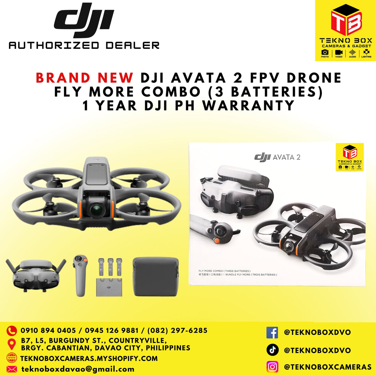 DJI Avata 2 FPV Drone Fly More Combo (Three Batteries)