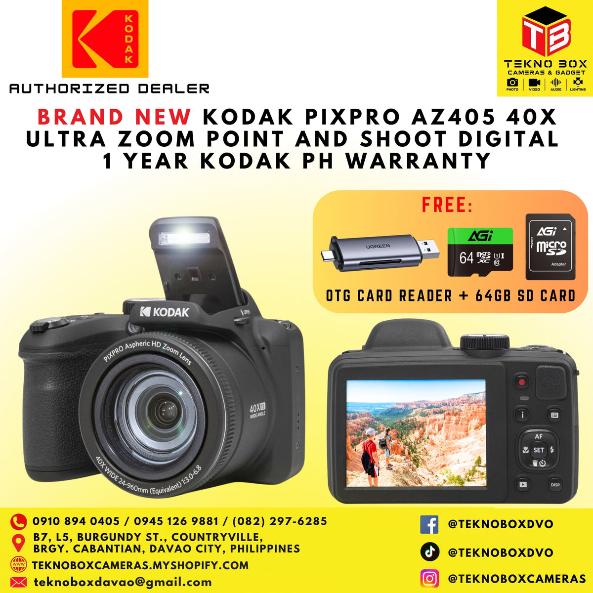 Kodak Pixpro AZ405 40X Ultra Zoom Point and Shoot Digital Camera