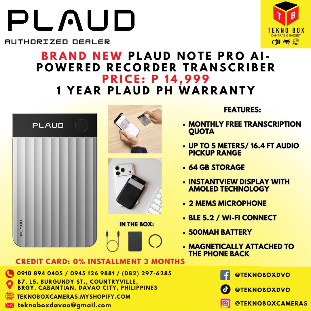 Plaud AI Note Pro AI-Powered Recorder Transcriber