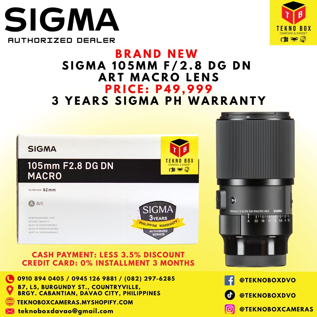 Sigma 105mm F/2.8 DG DN Macro Art Lens