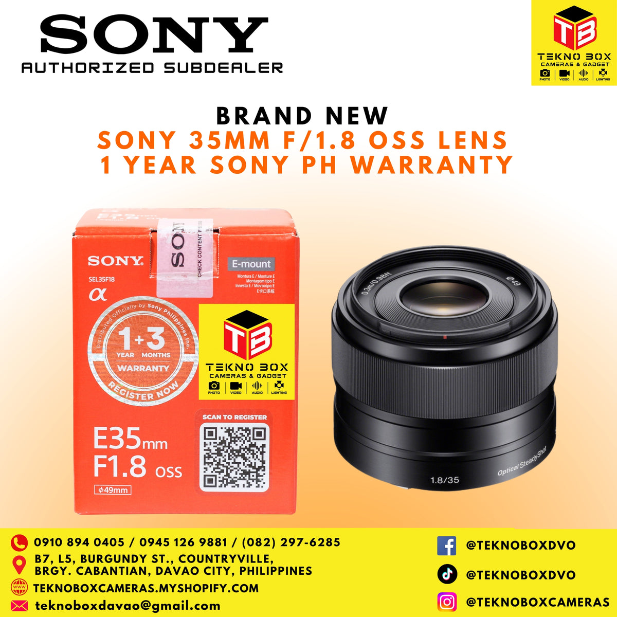 Sony 35mm F/1.8 OSS Lens