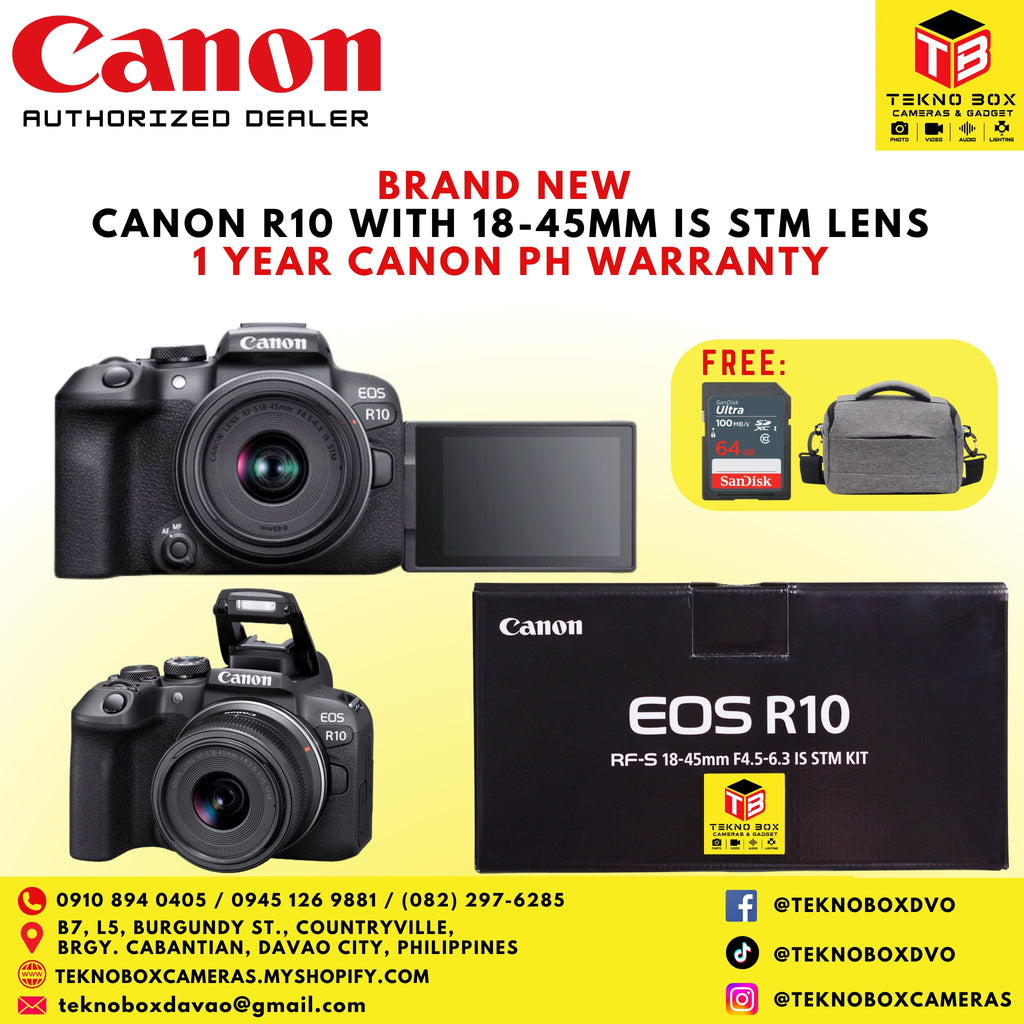 Canon R10 Mirrorless Camera With 18-45mm IS STM Lens