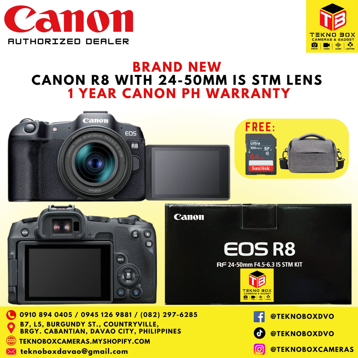 Canon EOS R8 With RF 24-50mm F/4.5-6.3 IS STM Lens